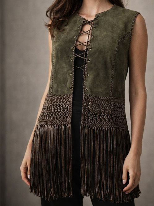 Green Suede Vest