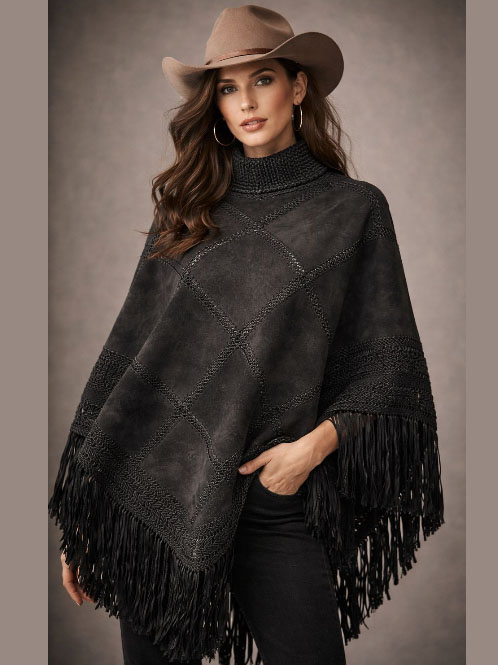 All Black Poncho