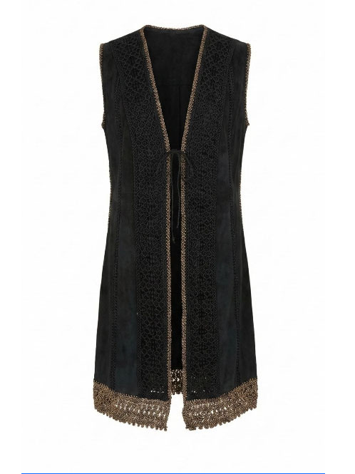Black Suede Vest